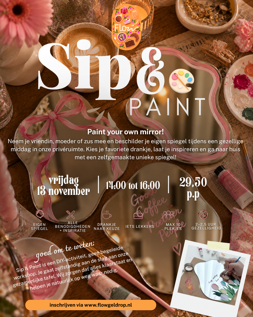 Sip & Paint | spiegel schilderen